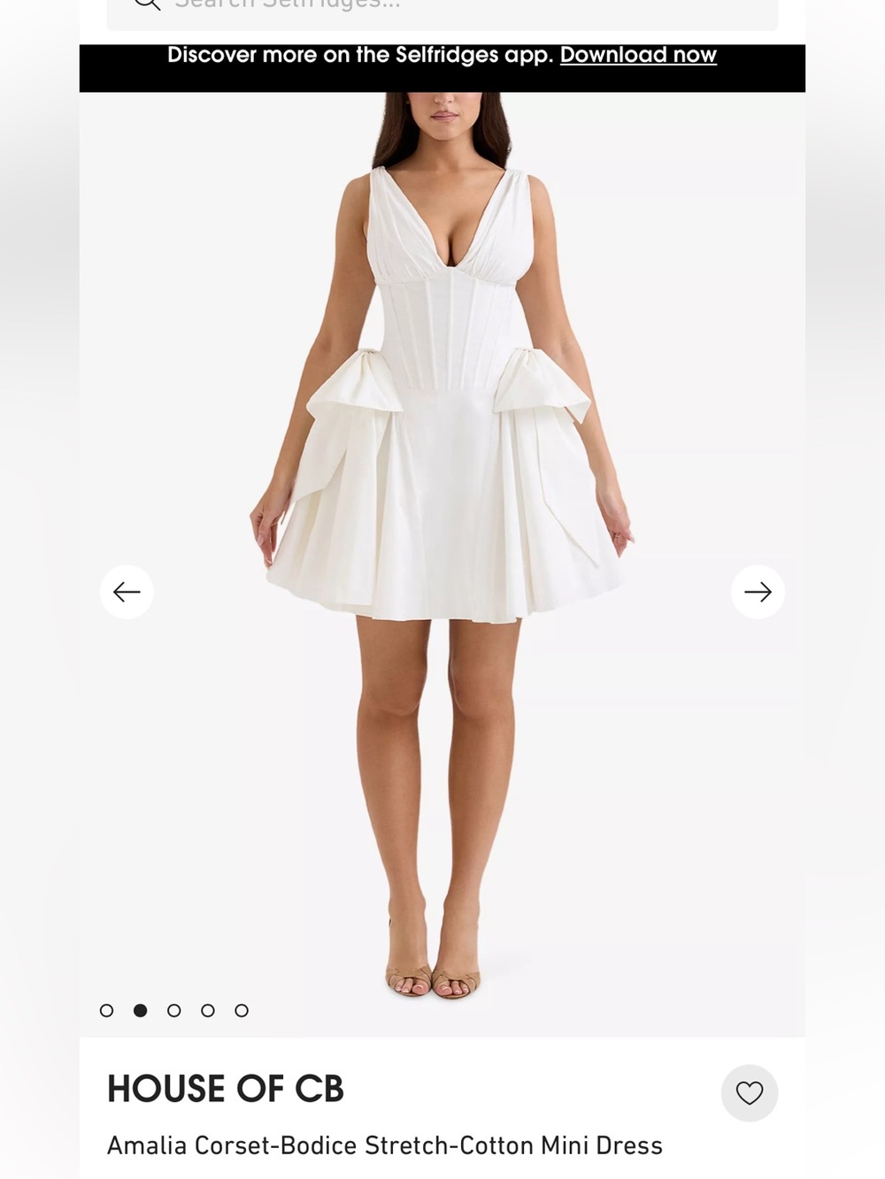 House of CB Amalia Corset-Bodice Stretch-Cotton Mini Dress